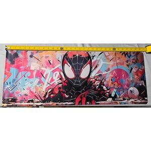 XL Gaming Mouse Pad Extended Desk Mat Spider Style Graffiti 31x12 Anti-Slip